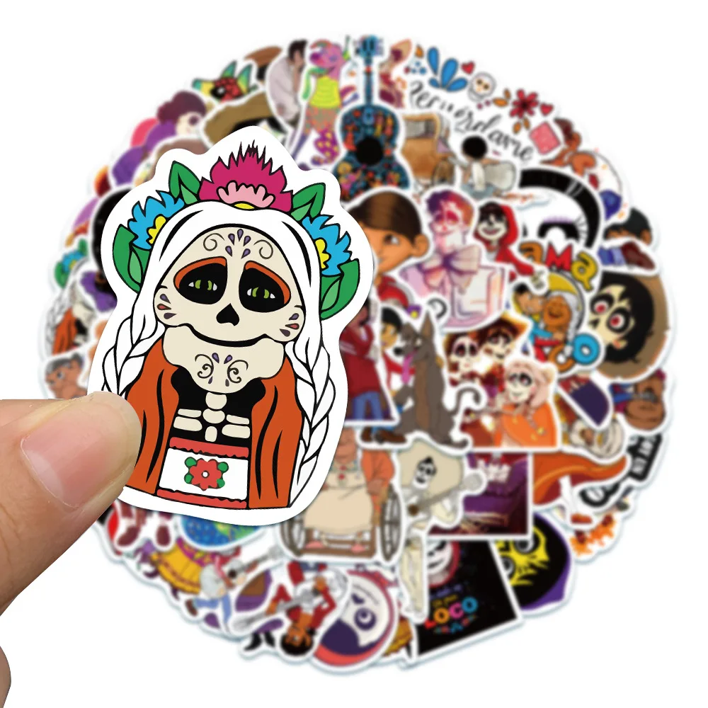 10/30/50pcs Disney Cartoon Coco Stickers Aesthetic DIY Laptop Phone Case Scrapbooking Fridge Kids Cute Sticker Decals Packs